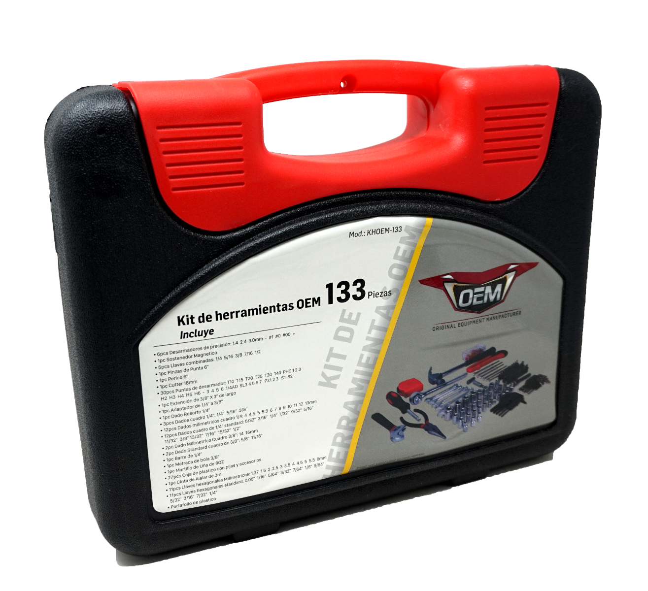 Juego de Herramientas 133 Piezas KHOEM-133 OEM | Set Automotriz y Taller Completo