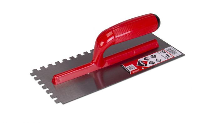 Llana Dentada Profesional con Mango de Plástico para Adhesivos y Cerámica 25905