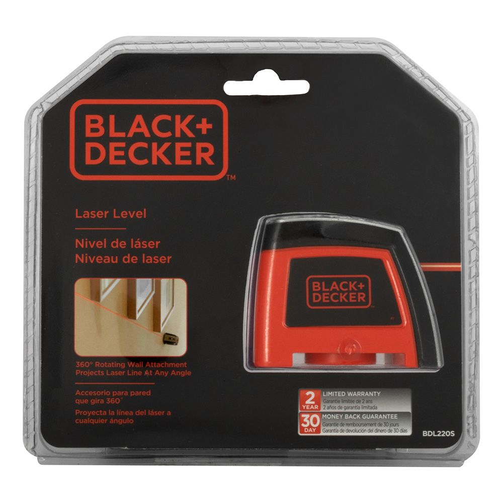 Nivel Láser Autonivelante BLACK+DECKER BDL220S | Proyección 360° + 2 Burbujas Retroiluminadas