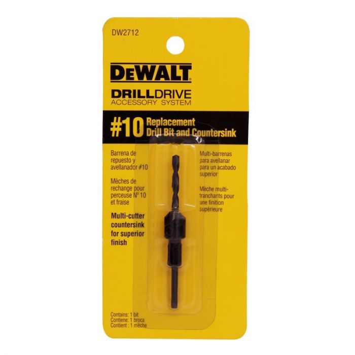 Avellanador #10 Profesional con Tope Ajustable para Madera y Metal DW2712 DeWalt