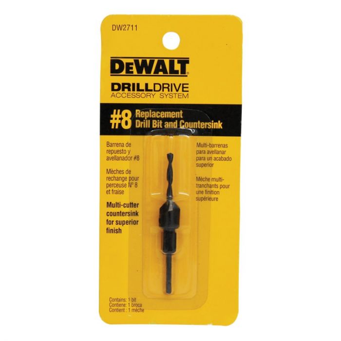 Avellanador #8 Profesional con Tope Ajustable para Madera y Metal DW2711 DeWalt