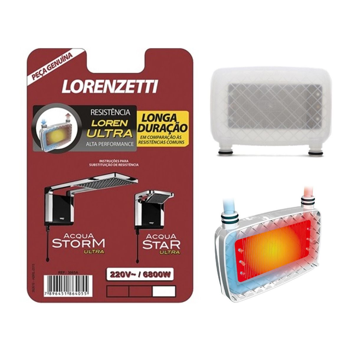 Resistencia Acqua Ultra 220V Lorenzetti – Repuesto Original para Calentador
