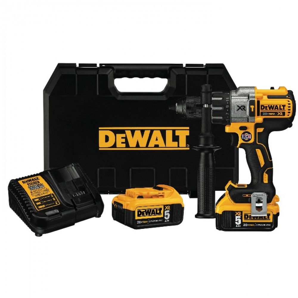 Rotomartillo Inalámbrico DeWalt DCD996 20V MAX XR Brushless con 3 Velocidades, 2 Baterías, Cargador y Maletín Profesional