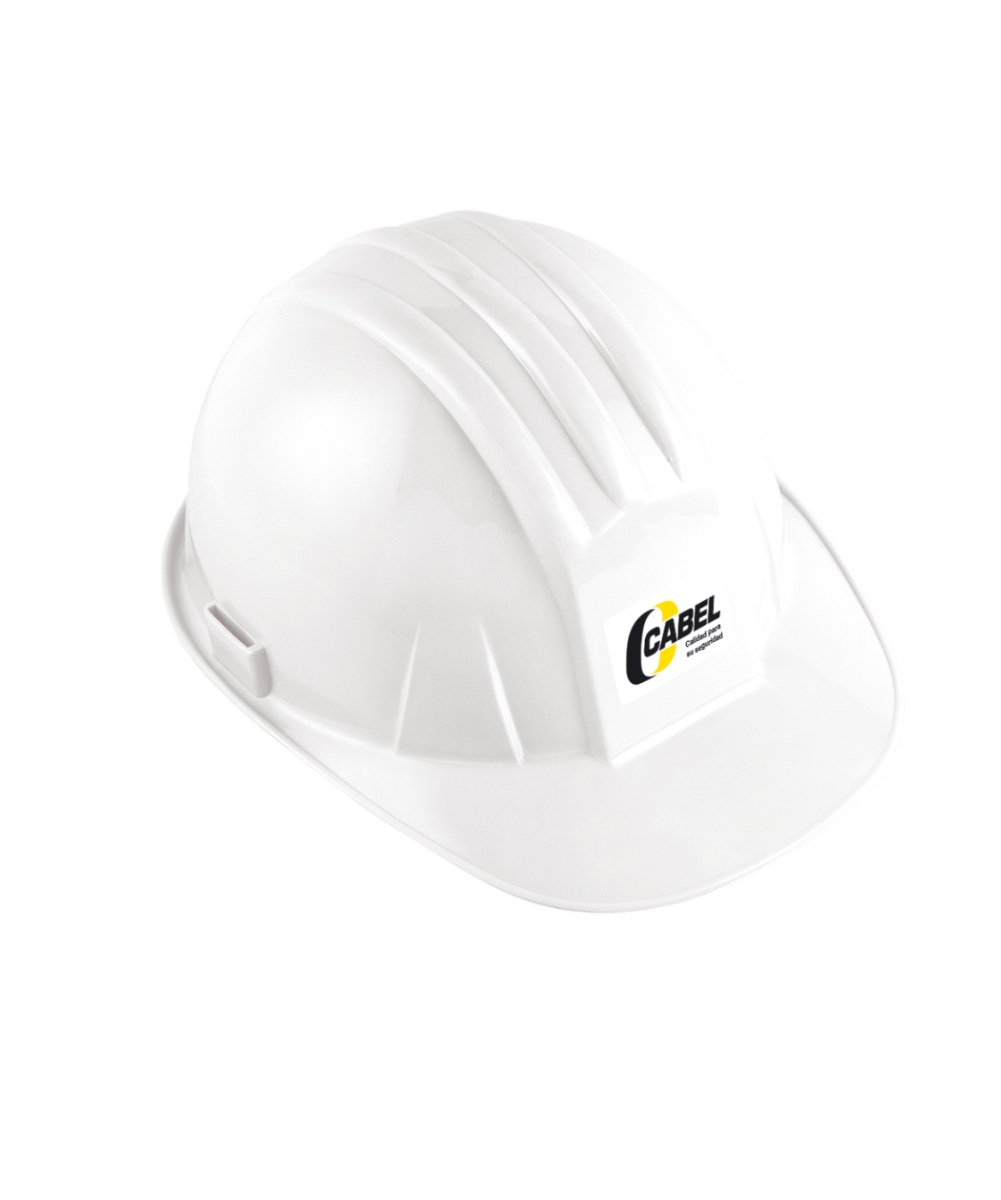 Casco de Seguridad Industrial Cabel Blanco – Protector Liviano con Estilo y Ajuste Cómodo