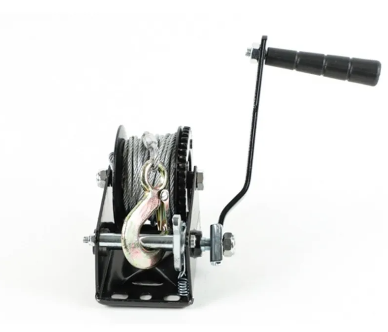 Malacate tipo winch manual 1/2 tonelada ADIR 11457 – Elevador de carga portátil con cable de acero y gancho reforzado para remolque, taller o uso industrial