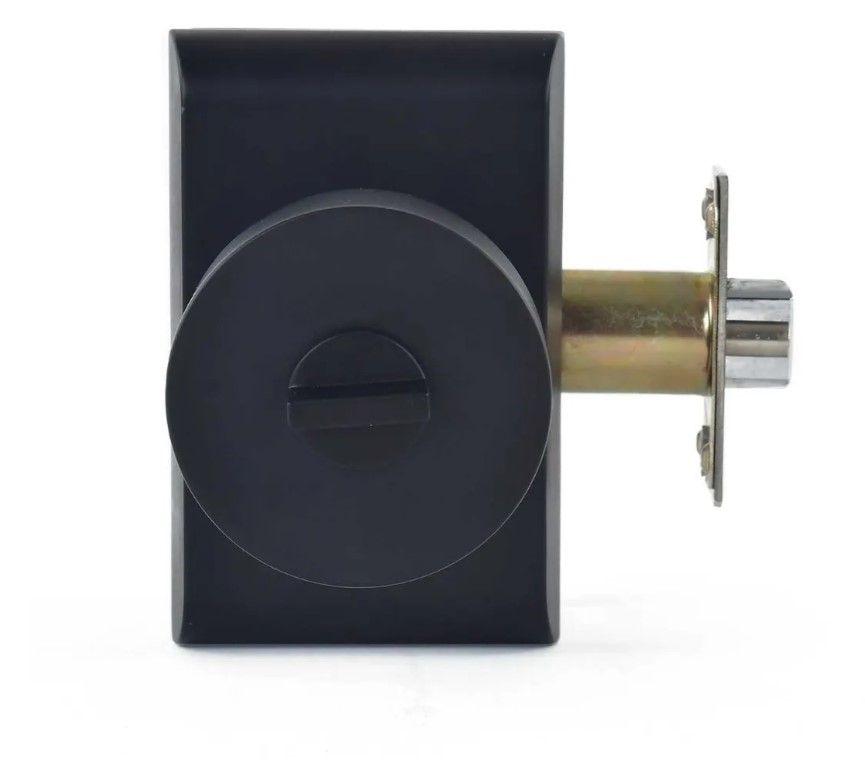 Cerradura Yale 89560 Santa Fe Negra – Cerradura de Perilla para Recámara con Acabado Moderno y Privacidad Interior