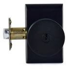 Cerradura Yale 89560 Santa Fe Negra – Cerradura de Perilla para Recámara con Acabado Moderno y Privacidad Interior