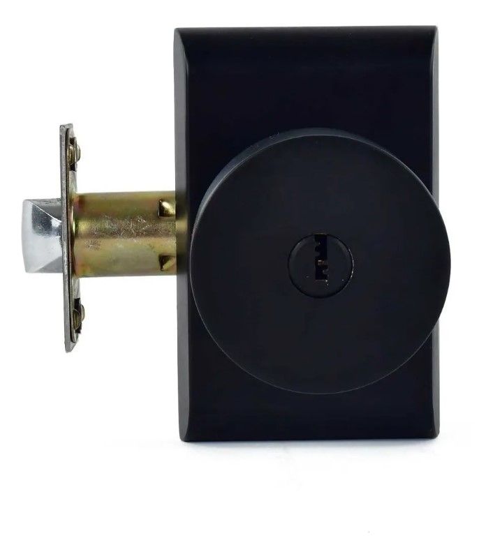 Cerradura Yale 89560 Santa Fe Negra – Cerradura de Perilla para Recámara con Acabado Moderno y Privacidad Interior