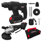 Kit Inalámbrico Foreman FO023 con Rotomartillo y Esmeriladora 21V, 2 Baterías, Cargador y Maletín Profesional