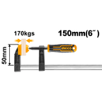 Sargento Para Madera Ingco HFC020501 6” de Acero Reforzado con Mordazas Antideslizantes y Mango Ergonómico