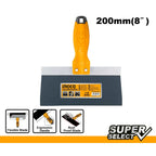 Espátula Para Yeso Ingco HPUT20011 8” de Acero Inoxidable con Mango Ergonómico Antideslizante y Hoja Flexible Profesional