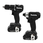 Combo Makita DLX2414YX7 con Rotomartillo DHP487 y Llave de Impacto DTD157 18V LXT Brushless con 2 Baterías, Cargador y Maletín Makpac