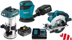 Combo de Herramientas Inalámbricas 18V LXT DLX3165ST Makita | Kit Profesional de Carpintería con Taladro, Sierra, Atornillador y Accesorios