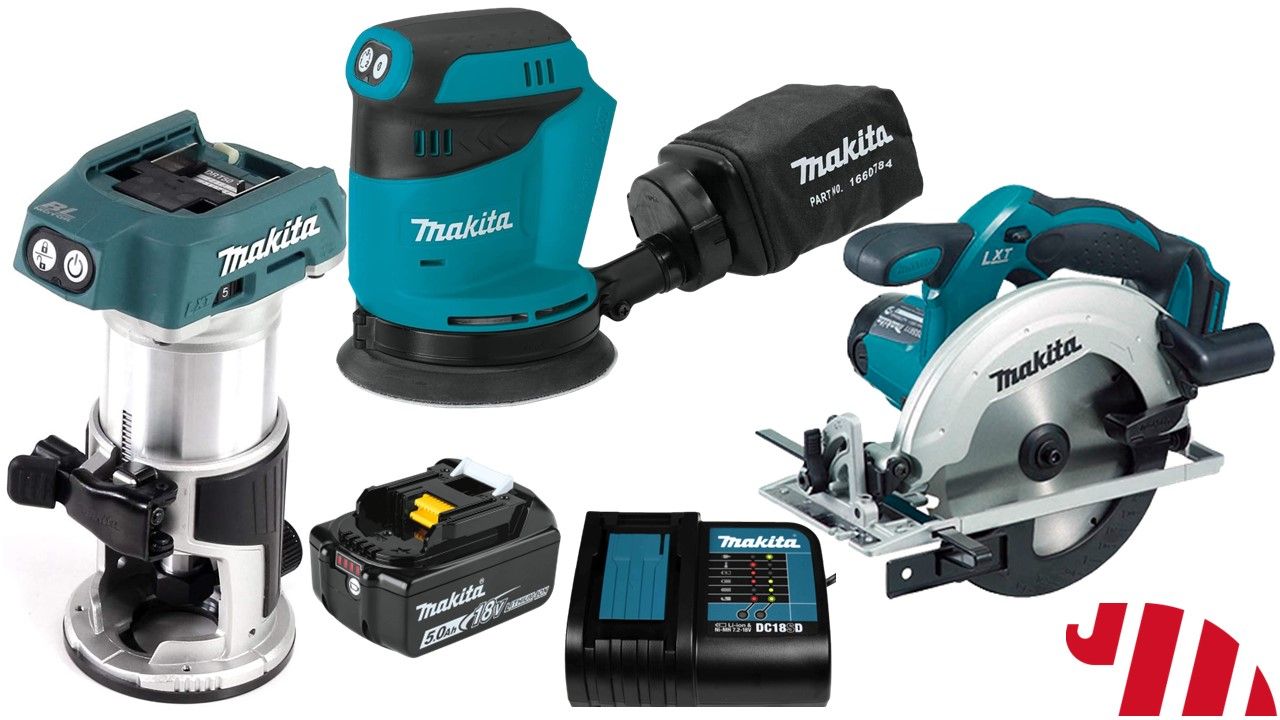 Combo de Herramientas Inalámbricas 18V LXT DLX3165ST Makita | Kit Profesional de Carpintería con Taladro, Sierra, Atornillador y Accesorios