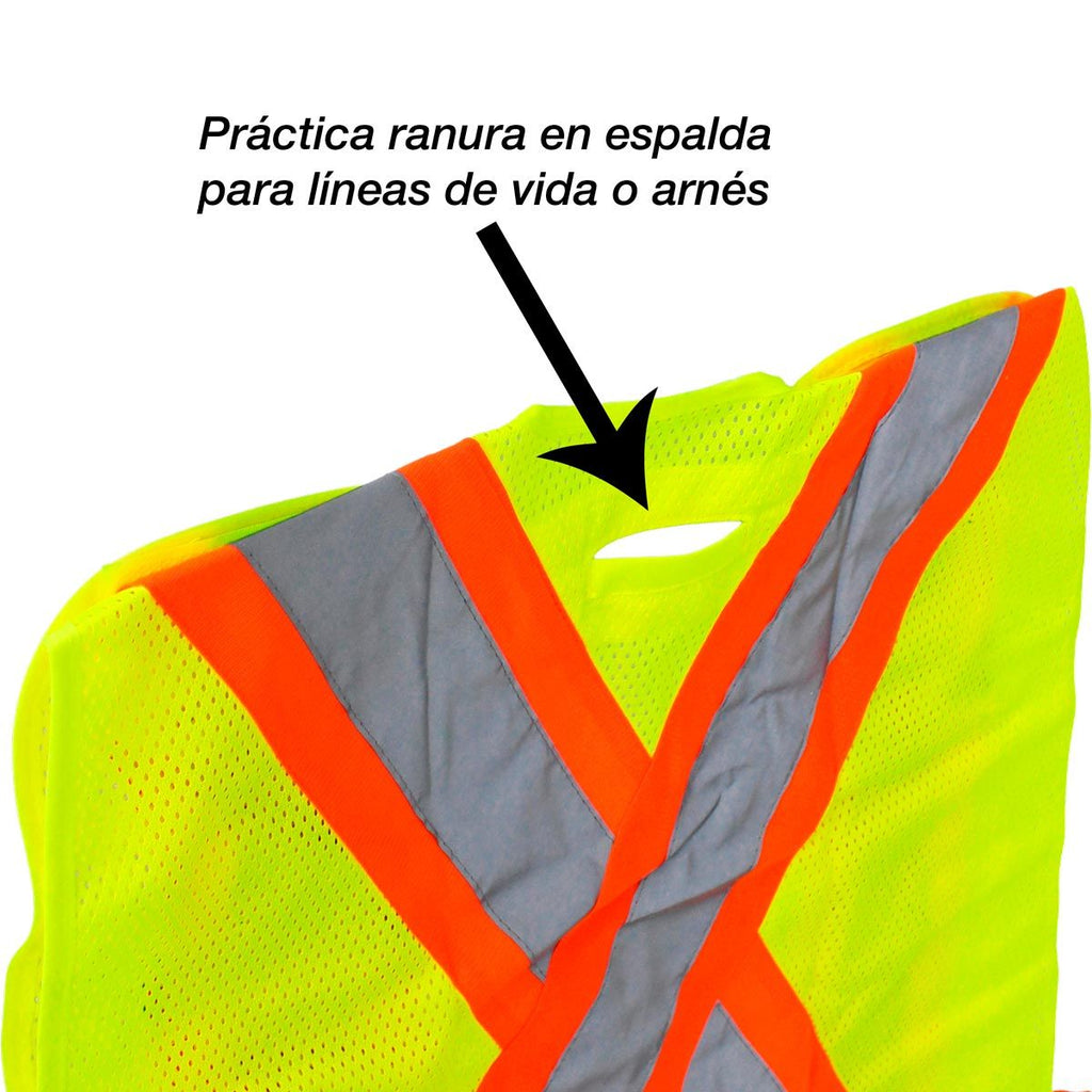 Chaleco de Seguridad Alta Visibilidad Amarillo Ajustable Unitalla SR1034-AM MR Seguridad
