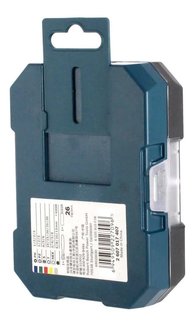 Juego De Puntas Y Dados Bosch 26 Piezas Con Matraca