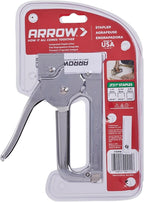 Grapadora manual profesional Arrow JT21CM – Compatible con grapas JT21 ¼″-3⁄8″, acero cromado, ideal tapicería & reparaciones ligeras