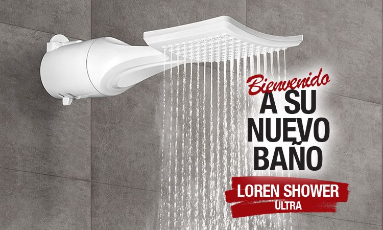 Regadera Eléctrica Loren Shower Multitemperaturas 110V Ahorro de Energía Agua Caliente Instantánea