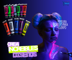Pintura Neón Fluorescente para Cuerpo y Rostro – Brilla con Luz UV en Fiestas, Shows y Eventos