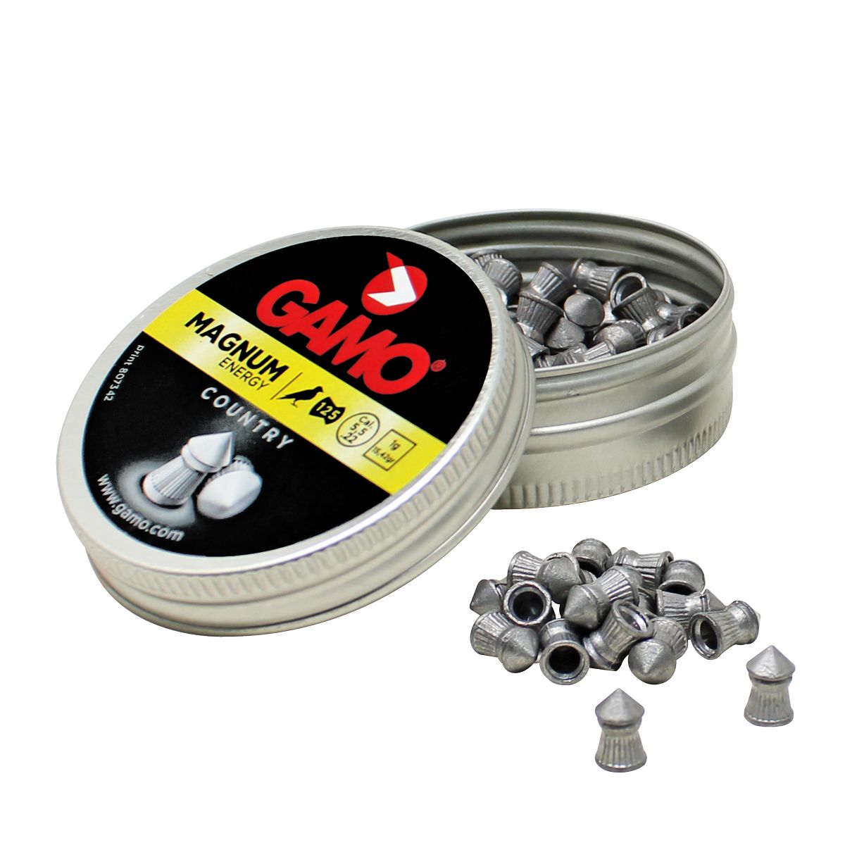 Diábolo Gamo Magnum Calibre 5.5 mm – Munición de Precisión para Rifles y Pistolas de Aire, 125 Piezas
