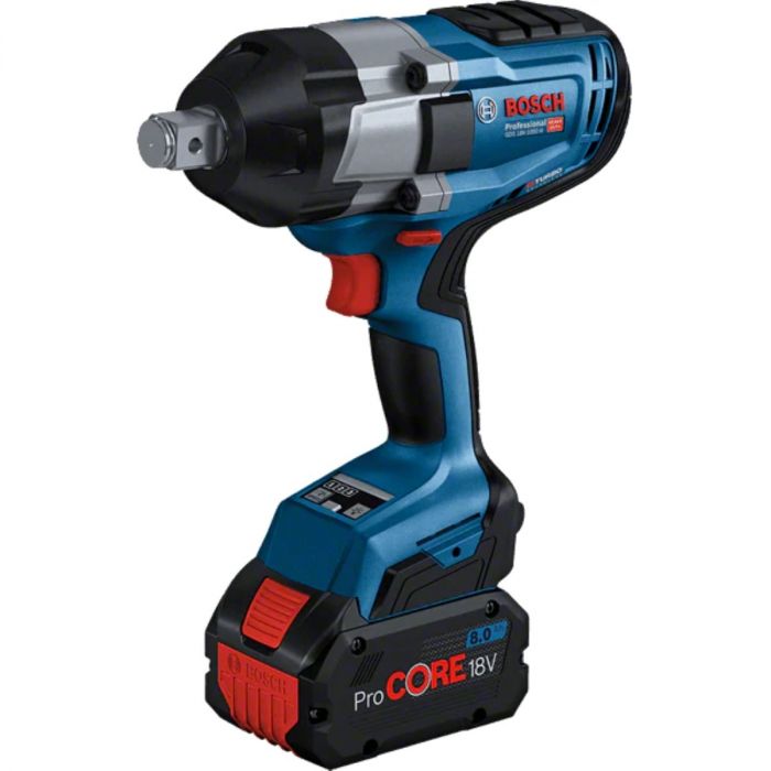 Llave de impacto inalámbrica 1/2" 18 V Bosch GDS 18V-1000 Professional – 1000 Nm de par, motor BITURBO Brushless