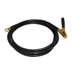 Cable de soldar negro 10 m 300 A con tenaza de tierra y conector de cobre, cable AWG 03/14