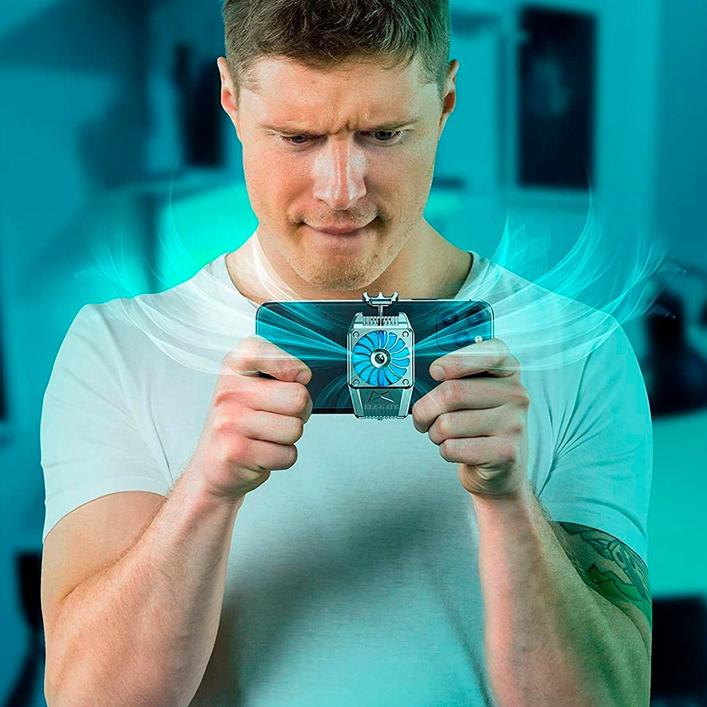 Ventilador de Refrigeración para Teléfono Móvil – Enfriador Portátil con Conexión USB y Luz LED