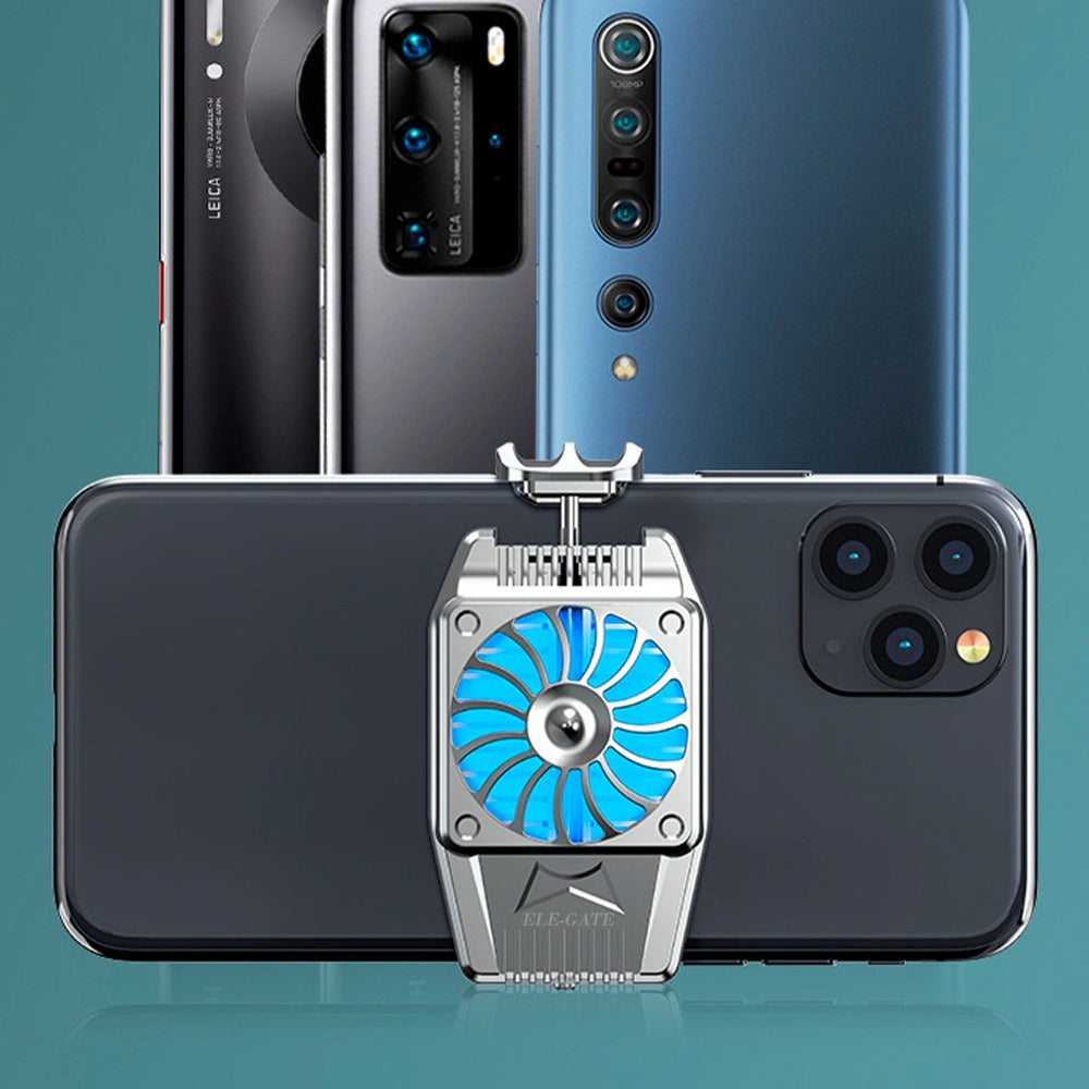 Ventilador de Refrigeración para Teléfono Móvil – Enfriador Portátil con Conexión USB y Luz LED