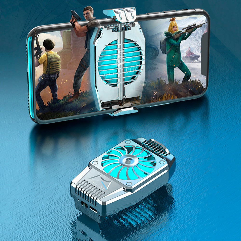 Ventilador de Refrigeración para Teléfono Móvil – Enfriador Portátil con Conexión USB y Luz LED