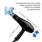 Secadora de Cabello Portátil 1000W Protección – Compacta, Potente y Ligera para Viaje o Uso Diario