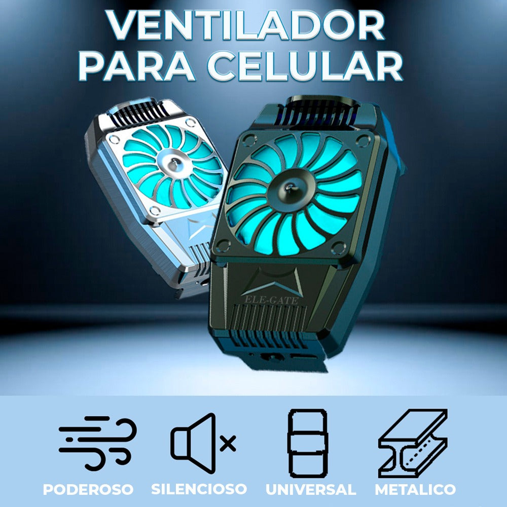 Ventilador de Refrigeración para Teléfono Móvil – Enfriador Portátil con Conexión USB y Luz LED