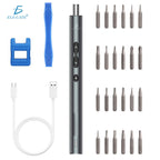 Mini Destornillador Eléctrico con 24 Puntas y 3 Luces LED – Kit Recargable Portátil de Precisión