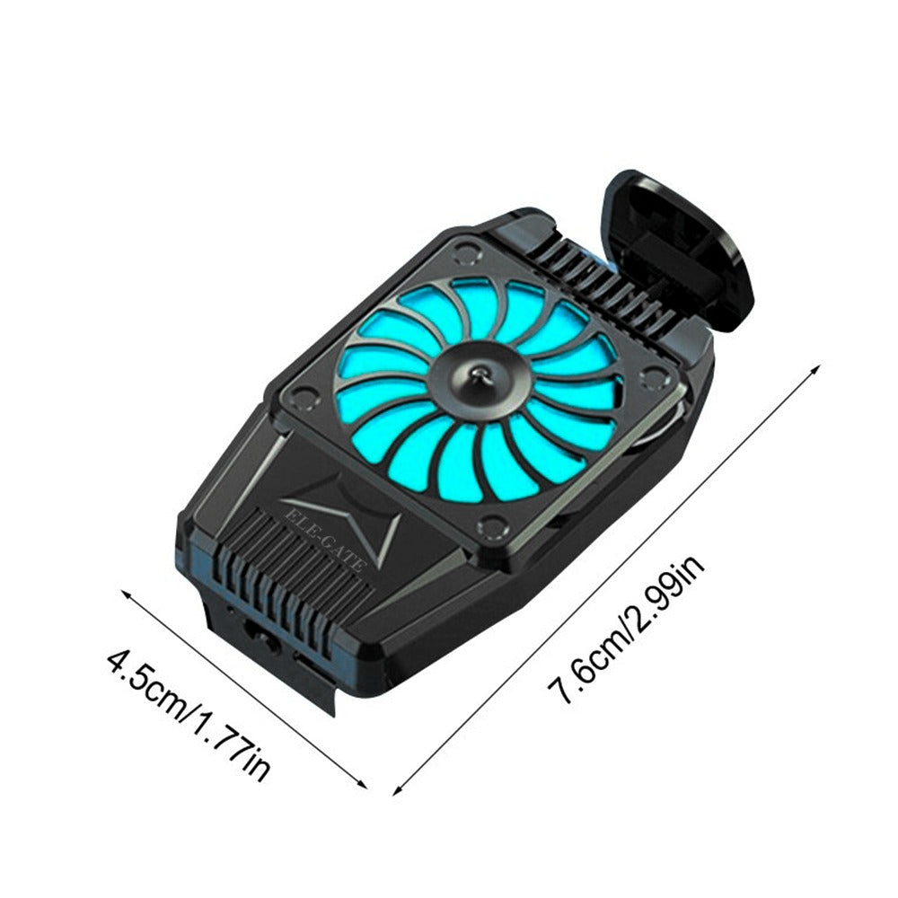 Ventilador de Refrigeración para Teléfono Móvil – Enfriador Portátil con Conexión USB y Luz LED