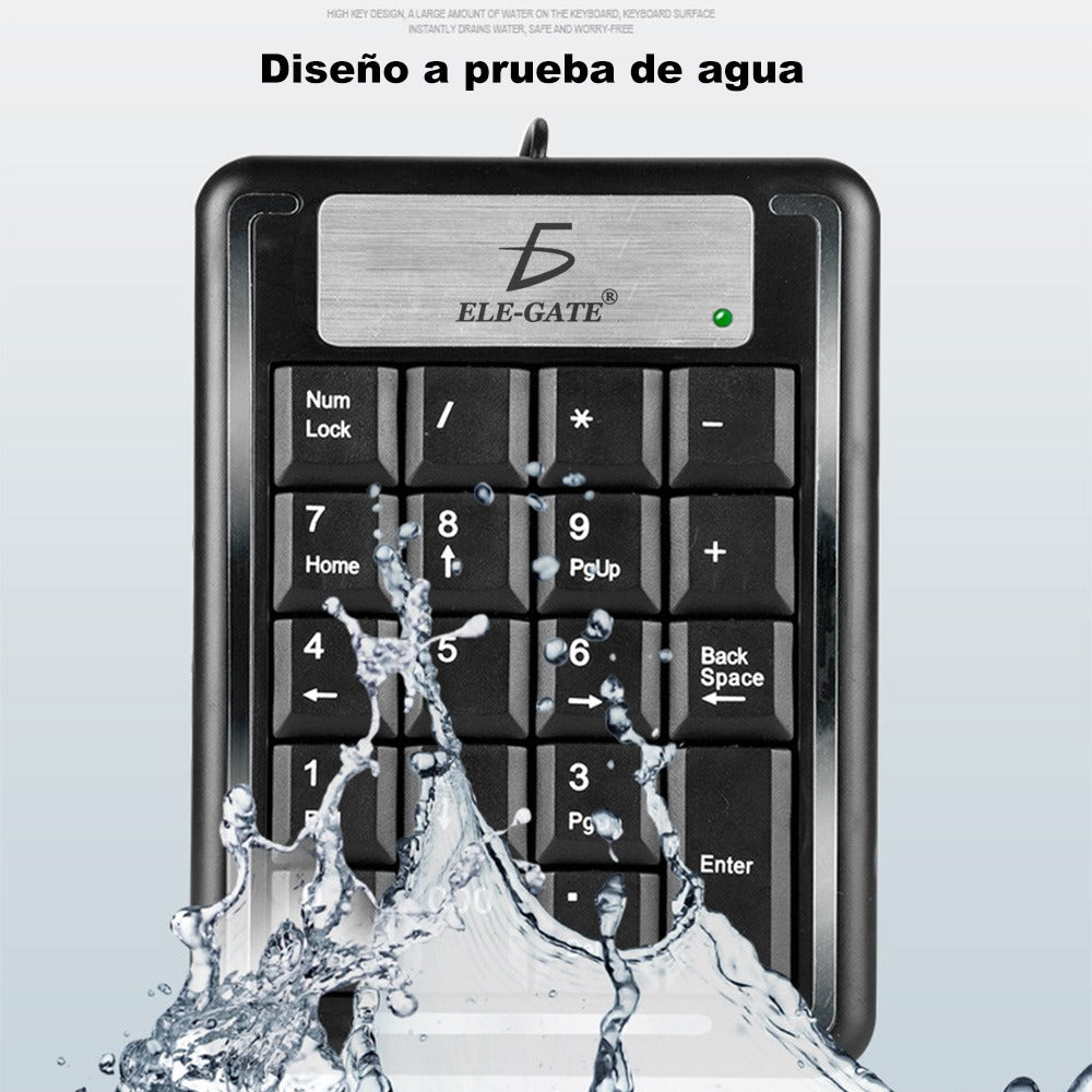 Teclado Numérico USB para PC y Laptop – Compatible con Mac y Windows, Plug & Play