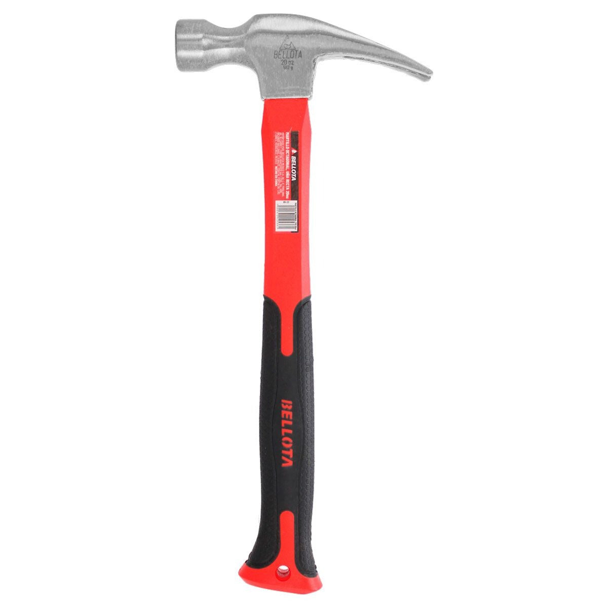 Martillo Bellota 7OHFGS20 de Uña Recta 20 Oz – Mango de Fibra de Vidrio Antivibración