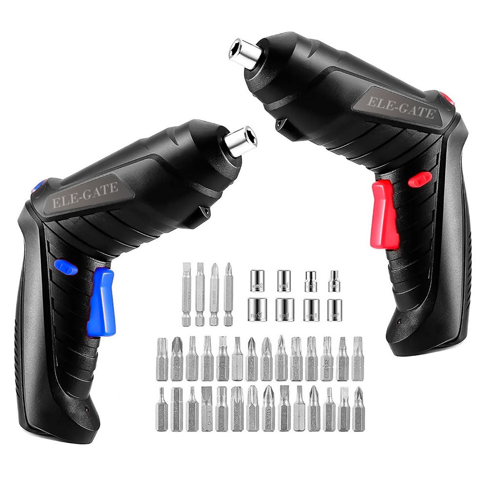 Destornillador Eléctrico Inalámbrico 3.6V con 47 Piezas – Taladro Portátil Recargable con Maletín