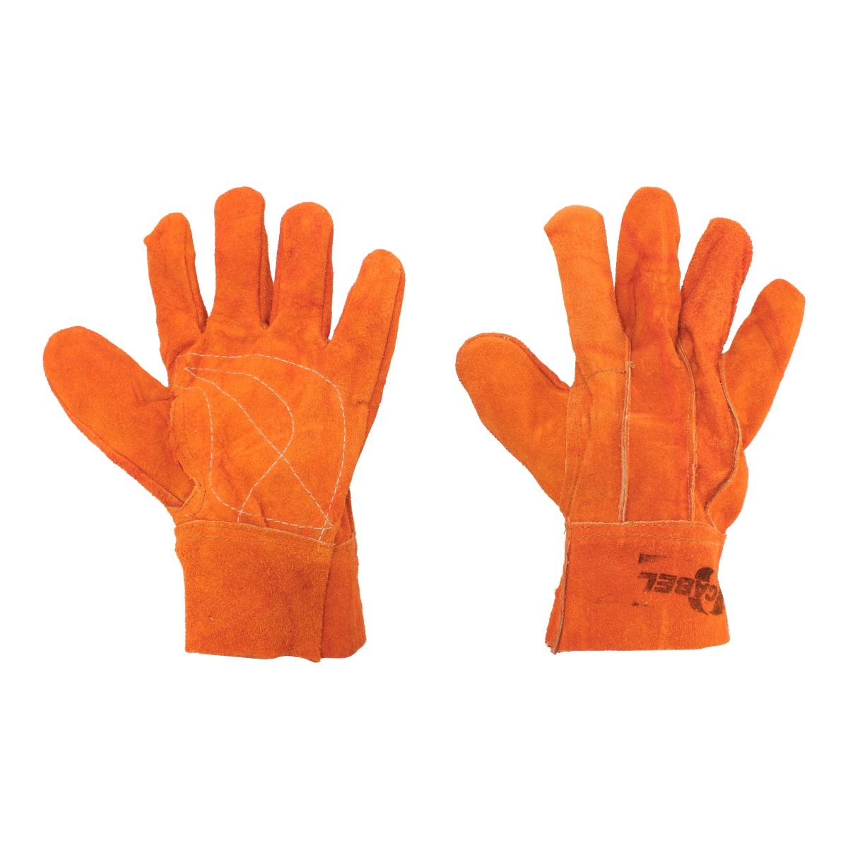 Guantes de Carnaza Cortos CABEL – Protección Industrial Resistente al Calor, Chispas y Abrasión