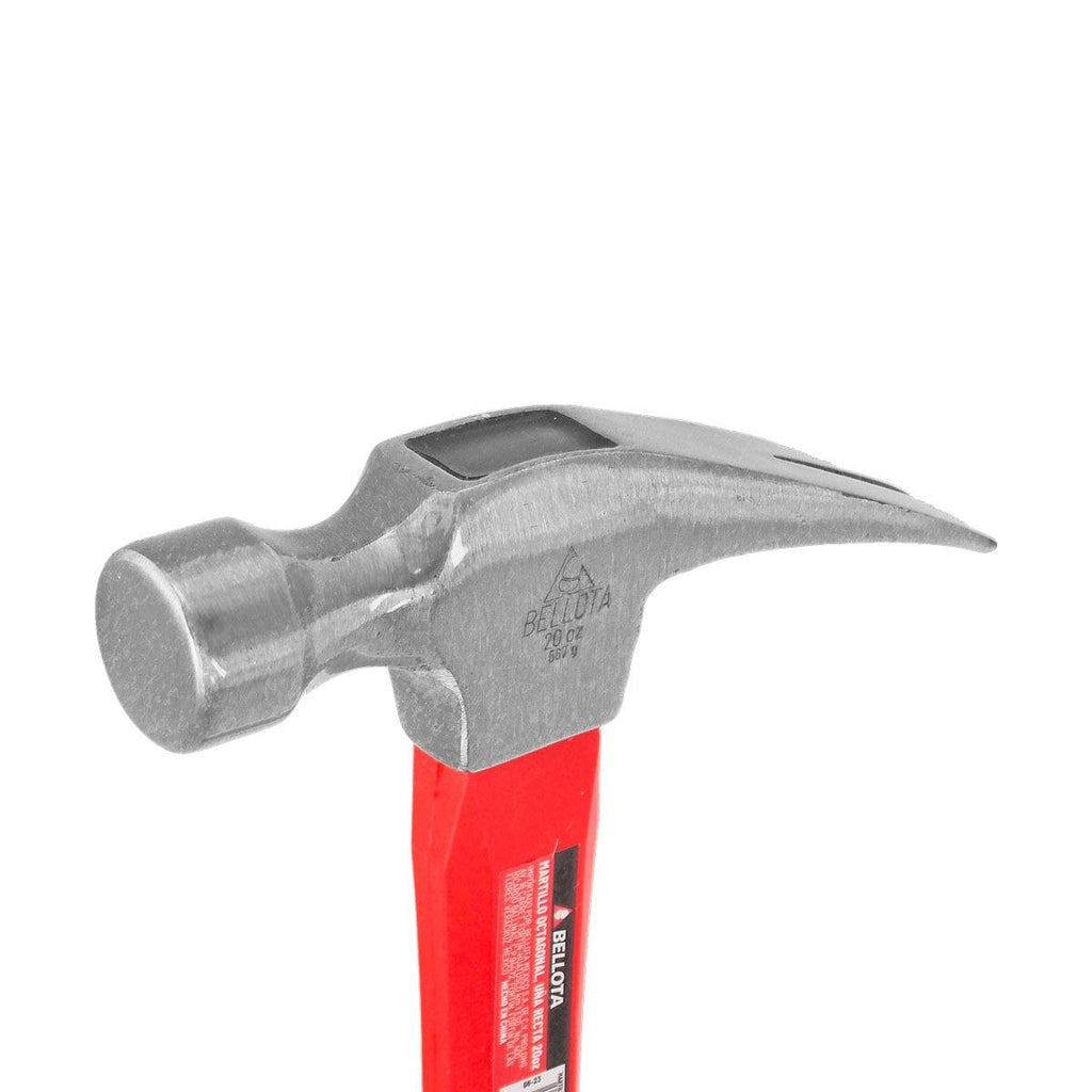 Martillo Bellota 7OHFGS20 de Uña Recta 20 Oz – Mango de Fibra de Vidrio Antivibración