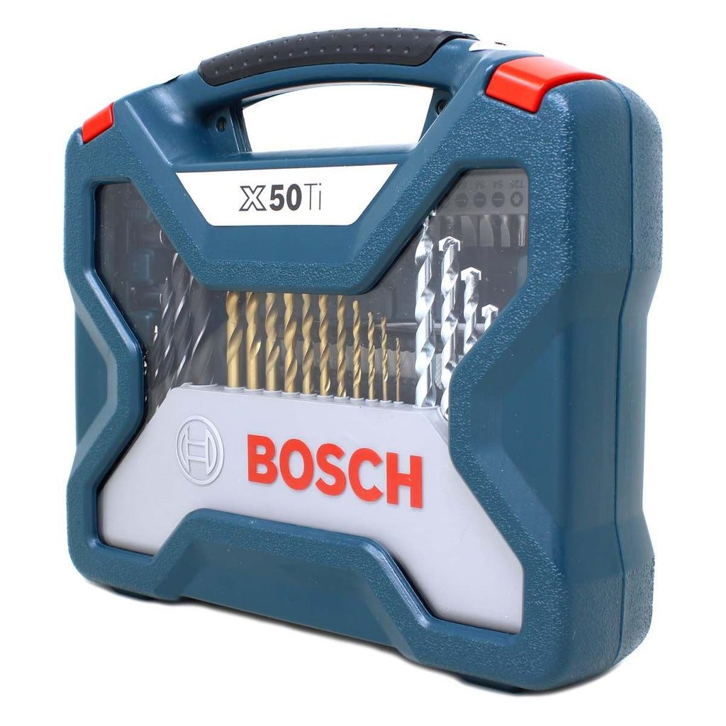 Juego de Puntas y Brocas Bosch X50Ti 50 Piezas – Kit Profesional 2 607 017 406 con Estuche Compacto