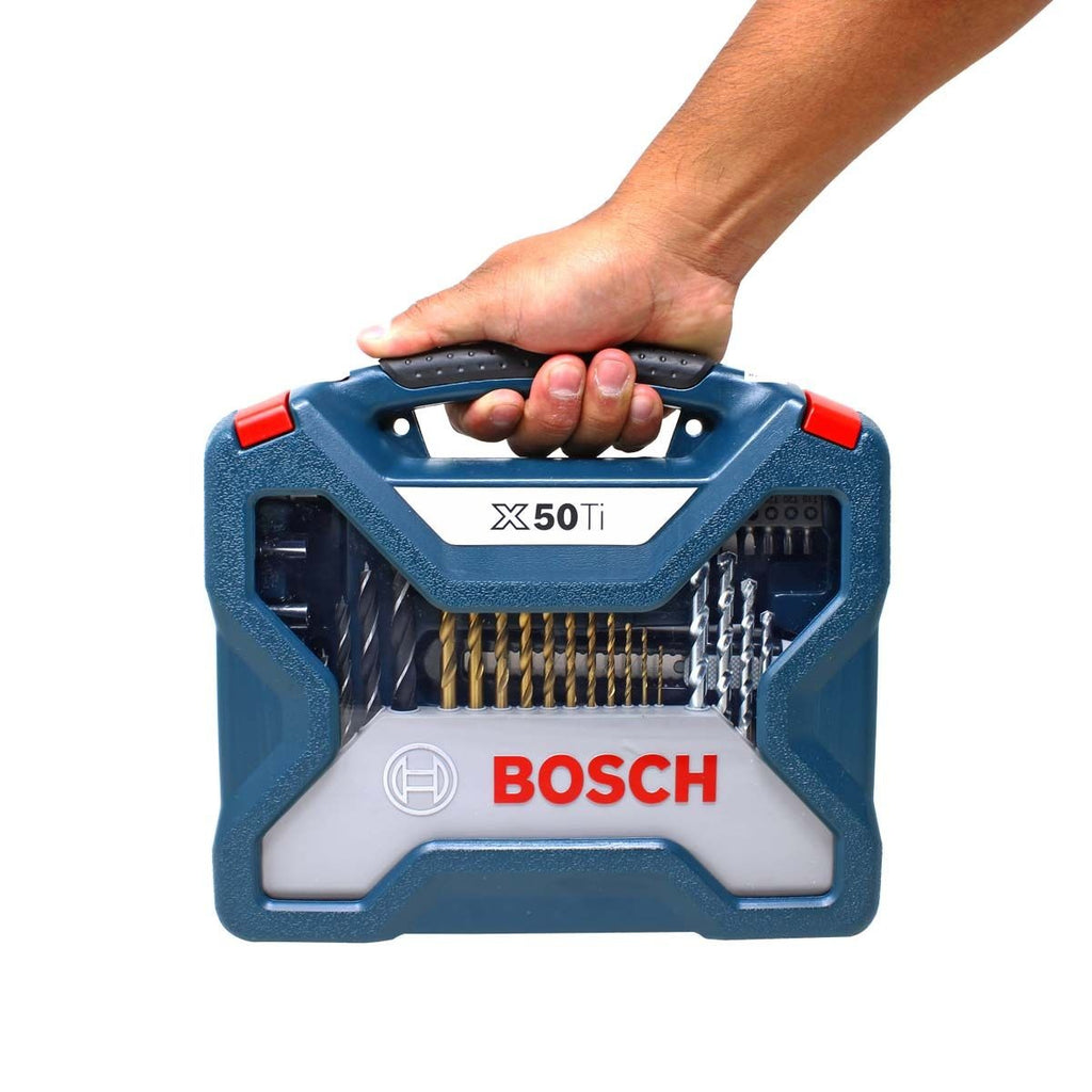 Juego de Puntas y Brocas Bosch X50Ti 50 Piezas – Kit Profesional 2 607 017 406 con Estuche Compacto
