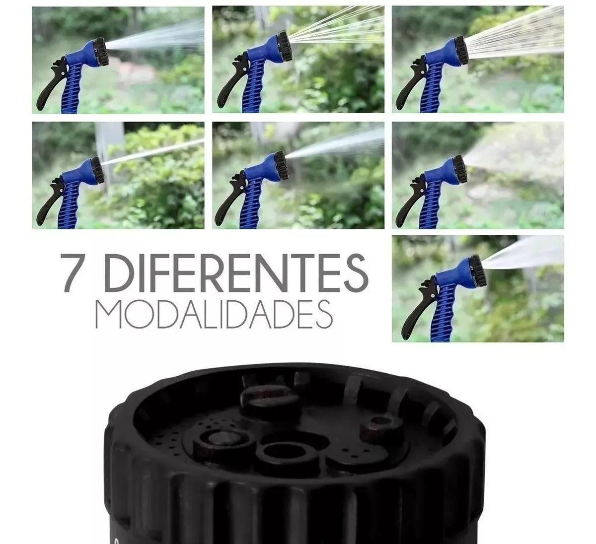 Manguera Flexible Expandible 7.5 Metros con Pistola de Riego – Ligera, Antidobleces y Cómoda de Usar