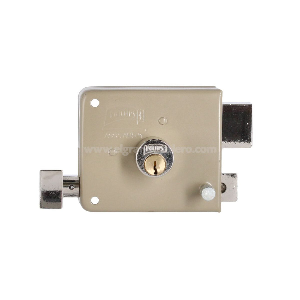 Cerradura de Sobreponer Phillips 715 Derecha Insta-Fácil – Alta Seguridad para Puerta Metálica o de Madera