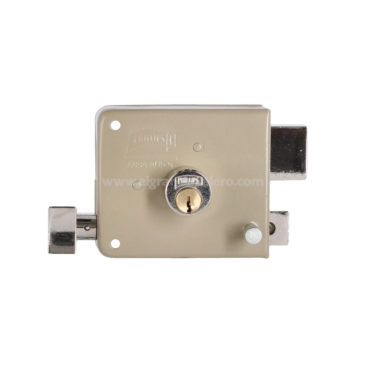 Cerradura de Sobreponer Phillips 715 Derecha Insta-Fácil – Alta Seguridad para Puerta Metálica o de Madera