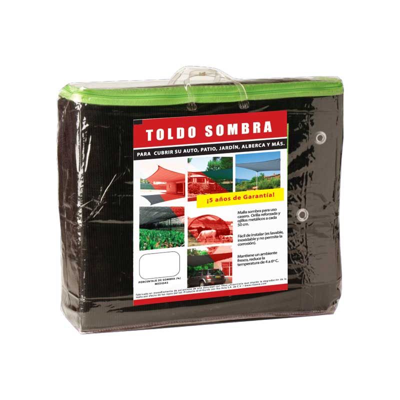Toldo Sombra 3.60 x 5 m – Malla Sombra 70% de Polietileno Reforzado para Jardín, Terraza o Estacionamiento