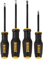 Juego de Desarmadores 4 Piezas DEWALT TOUGHSERIES DWHT65101 | Barras de S2, Punta MAX FIT®, Acabado Cromo Negro