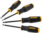 Juego de Desarmadores 4 Piezas DEWALT TOUGHSERIES DWHT65101 | Barras de S2, Punta MAX FIT®, Acabado Cromo Negro