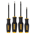 Juego de Desarmadores 4 Piezas DEWALT TOUGHSERIES DWHT65101 | Barras de S2, Punta MAX FIT®, Acabado Cromo Negro