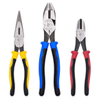 Set Profesional de 3 Pinzas para Electricista Klein Tools KTM0005 | Corte, Pelado y Sujeción Precisa