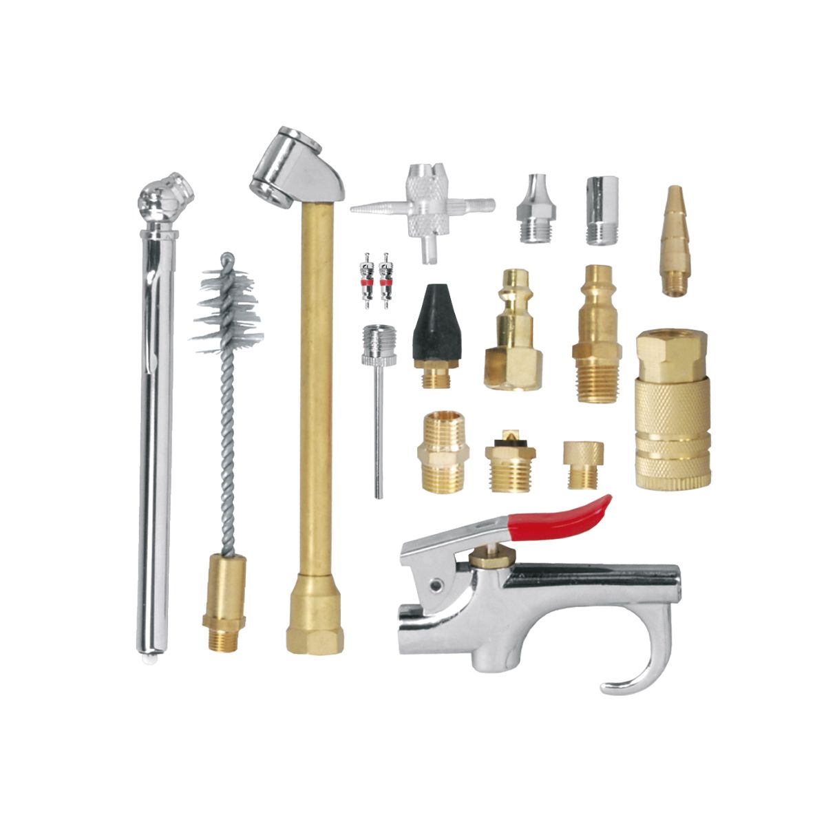 Kit de Accesorios Lion Tools 4920 para Compresor de Aire – Juego Profesional de Conectores, Manguera y Pistola Sopladora