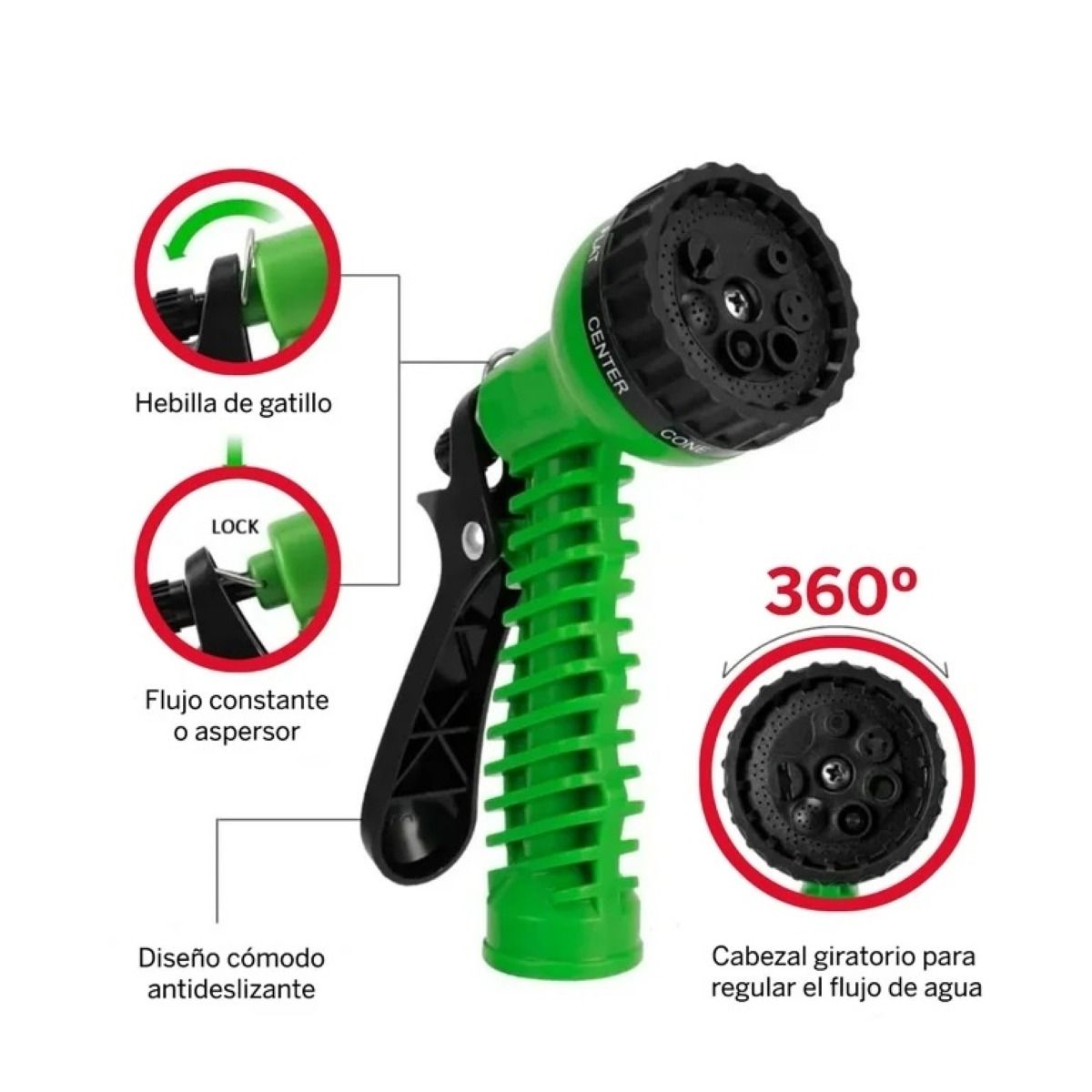 Manguera Expandible 30 Metros con Aspersor – Ligera, Flexible y Resistente para Jardín y Hogar